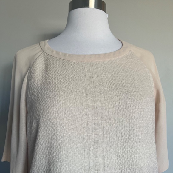 Vince Textured Phyton Pattern Cocktail Blush Pink Blouse Casual Top T-Shirt - Picture 9 of 14